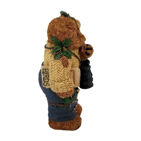 Cute Nature Lover, Bird Watcher Explorer Bear Figurine - Picture 2 of 7